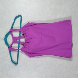 02555 Prana purple strappy racerback athletic top S